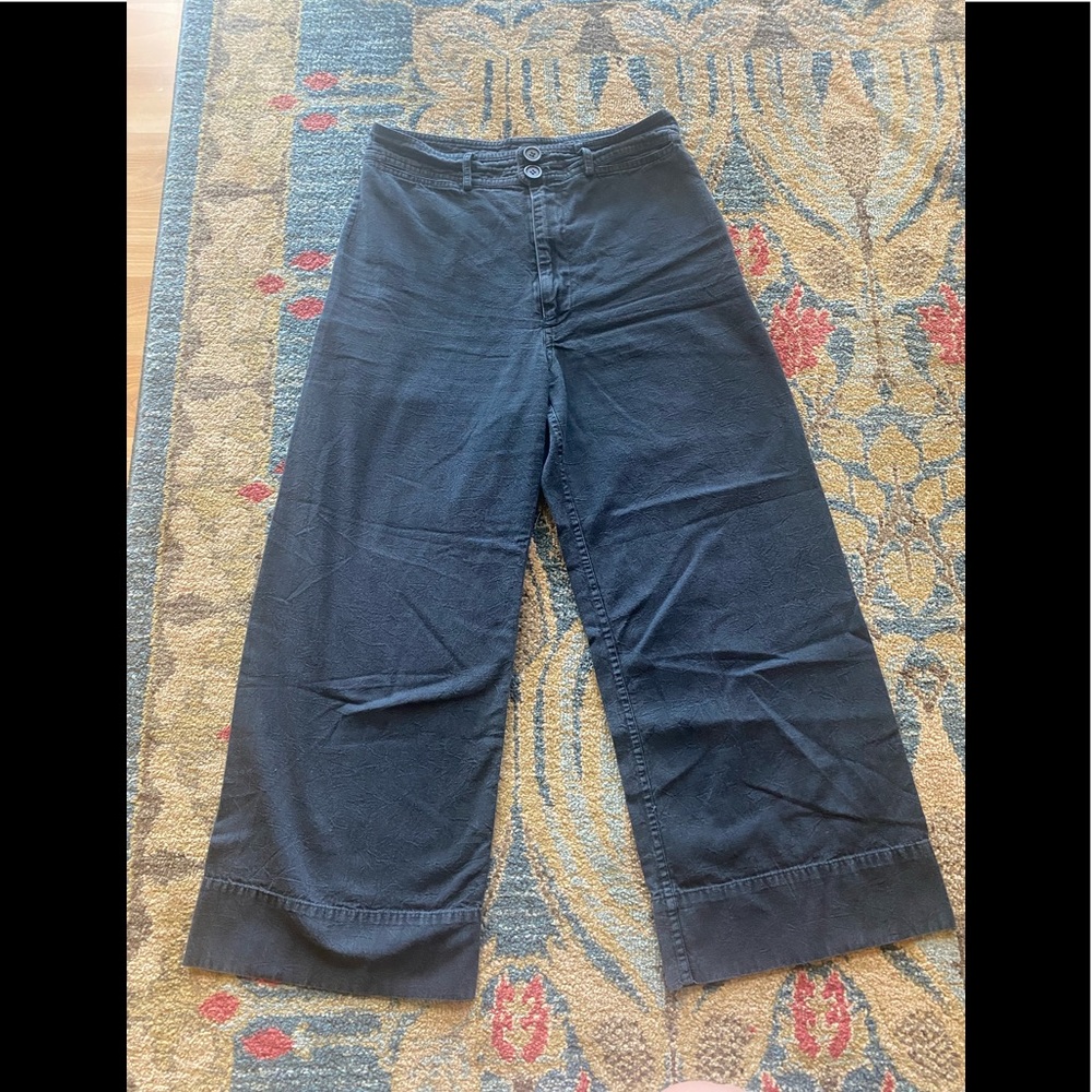 Apiece apart Merida pants in black cotton.